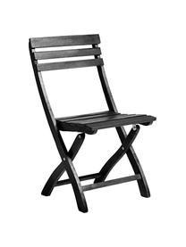 Chaises de jardin pliantes en bois Clarish, 2 pièces, Noir