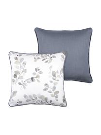 Coussin décoratif 40x40 Acacia, Blanc, beige, bleu-gris