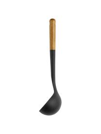 Mestolo con manico in legno d'acacia Cook, Silicone, legno d'acacia, Nero, legno scuro, Lung. 31 cm