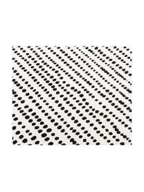 Ručně tkaný viskózový koberec s puntíky Lila, Krémová, černá