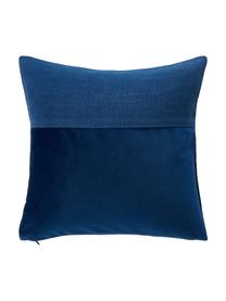 Housse de coussin 40x40 bleu foncé Adelaide, Bleu foncé, larg. 40 x long. 40 cm