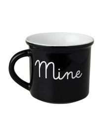 Tasse à thé design Yours & Mine, 2 élém., Blanc, noir