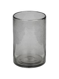 Handgefertigte Glas-Vase Spring, Glas, Grau, transparent, Ø 13 x H 18 cm