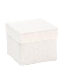 Geschenkboxen Square, 6 Stück, Baumwolle, Weiß, B 5 x H 5 cm
