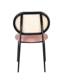 Čalúnená stolička s viedenským výpletom Spike, Bledoružová, čierna, béžová, Š 46 x H 58 cm