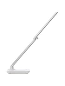 Dimmbare LED Schreibtischlampe Leonora, Lampenschirm: Metall, Weiß, Silberfarben, 10 x 36 cm