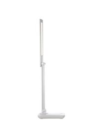 Dimmbare LED Schreibtischlampe Leonora, Lampenschirm: Metall, Weiß, Silberfarben, 10 x 36 cm