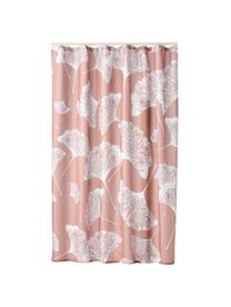 Rideau de douche ginkgo rose Mare, 100 % polyester, Rose foncé, blanc, larg. 180 x long. 200 cm