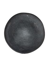 Assiette plate céramique Pauline, 2 pièces, Grès cérame, Gris foncé, Ø 27 cm