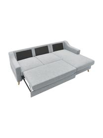 Sofa narożna z funkcją spania i miejscem do przechowywania Sweden, Tapicerka: poliester, Nogi: drewno naturalne, Szary, S 224 x G 149 cm