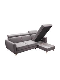 Sofa narożna z funkcją spania i miejscem do przechowywania Gusto (4-osobowa), Tapicerka: 100% poliester, Szary, S 235 x G 170 cm