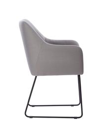 Židle s područkami Isla, Šedá, černá, Š 60 cm, H 62 cm