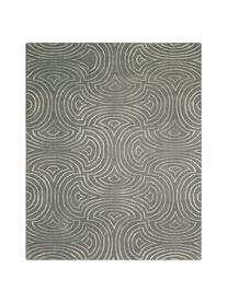 Handgetufteter Teppich Vita Illusion mit Hoch-Tief-Effekt, Flor: 90% Polyester, 10% Viskos, Moosgrün, B 150 x L 215 cm (Grösse M)