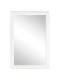 Eckiger Wandspiegel Sanzio mit weissem Paulowniaholzrahmen, Rahmen: Paulowniaholz, beschichte, Spiegelfläche: Spiegelglas, Weiss, B 60 x H 90 cm