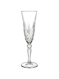 Set de copas de vino de cristal con relive Melodia, 6 comensales (18 pzas.), Cristal, Transparente, Set de diferentes tamaños