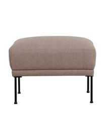 Sofa-Hocker Fluente mit Metall-Füssen, Bezug: 100% Polyester 35.000 Sch, Gestell: Massives Kiefernholz, FSC, Webstoff Taupe, B 62 x H 46 cm