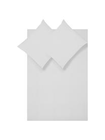 Perkal dekbedovertrek Elsie, Weeftechniek: perkal Draaddichtheid 200, Lichtgrijs, B 240 x L 220 cm, 3-delig