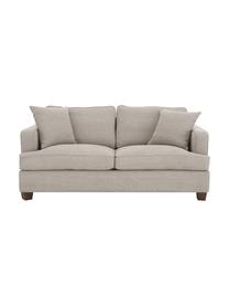 Duża sofa Warren (2-osobowa), Tapicerka: 60% bawełna, 40% len Tkan, Nogi: czarne drewno, Piaskowoszary, S 178 x W 85 cm