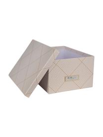 Aufbewahrungsbox Gustav, Box: Fester, laminierter Karto, Goldfarben, Weiss, B 23 x H 15 cm