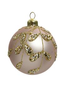 Boule de Noël Stem Ø 8 cm, 3 pièces, Couleur dorée, beige, Ø 8 cm