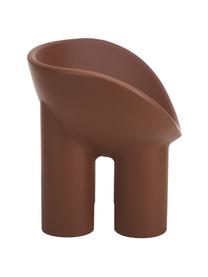 Fauteuil design brun Roly Poly, Polyéthylène, fabriqué dans un processus de moulage par rotation, Brun, larg. 84 x prof. 57 cm
