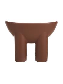 Design fauteuil Roly Poly in bruin, Polyethyleen, vervaardigd volgens het rotatiegietprocédé, Bruin, B 84 x H 57 cm