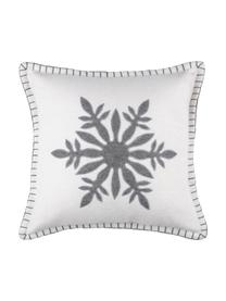 Coussin 40x40 Noël Vaujany, Blanc cassé, gris