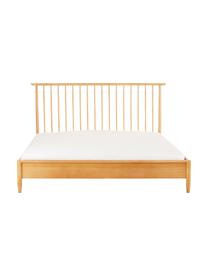Letto in legno di pino massiccio con testiera Windsor, Legno di pino massiccio, certificato FSC, Legno di pino, chiaro, Larg. 160 x Lung. 200 cm