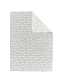 Plaid gris blanc coton motif hiver Tannen, Gris, blanc