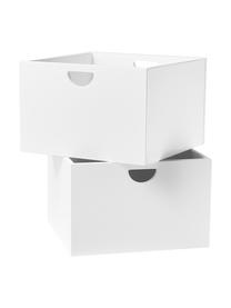 Lades Nunila, 2 stuks, Vezelplaat met gemiddelde dichtheid (MDF), gelakt, Wit, B 36 x H 25 cm