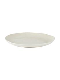 Plato llano craqueado Loga, 2 uds., Gres con glaseado craquelado, Blanco crudo, Ø 27 cm