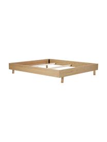 Cama de madera Tammy, sin cabecero, Estructura: madera contrachapada con , Patas: madera de roble maciza, Roble, An 180 x L 200 cm