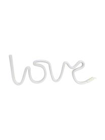 Oggetto luminoso a LED Love, Materiale sintetico, Bianco, Larg. 40 x Alt. 17 cm