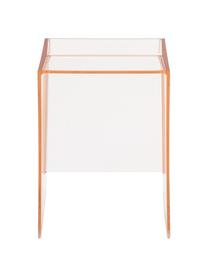 Design Beistelltisch Max-Beam, Durchfärbtes, transparentes Polypropylen, Rosa, B 33 x H 47 cm
