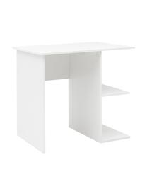 Kleine tafel Milo in mat wit, Melamine gecoate spaanplaat, Wit, 82 x 76 cm