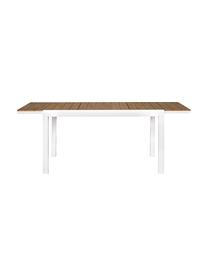 Rozkladací záhradný stôl Elias, 140 - 200 x 90 cm, Biela, hnedá, Š 140 x H 90 cm