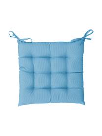 Zweifarbig gewebtes Outdoor-Sitzkissen St. Maxime, Bezug: Polyester, Blau, B 38 x L 38 cm