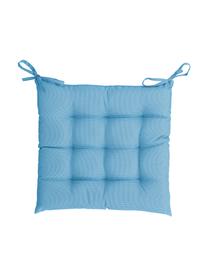 Zweifarbig gewebtes Outdoor-Sitzkissen St. Maxime, Bezug: Polyester, Blau, B 38 x L 38 cm