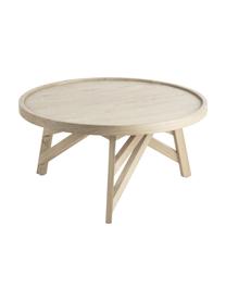 Table basse ronde en bois Tenda, Margousier, Beige, Ø 60 cm