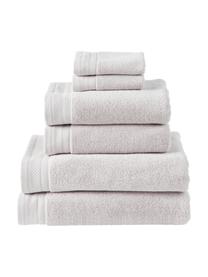 Lot de serviettes de bain en coton bio Premium, 6 élém., 100 % coton bio, certifié GOTS
Qualité supérieure 600 g/m²

Le matériau est certifié STANDARD 100 OEKO-TEX®, IS025 189577, OETI, Gris clair, Lot de différentes tailles