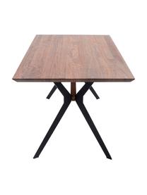 Table bois de noyer massif Downtown, différentes tailles, Brun, noir, larg. 180 x prof. 90 cm