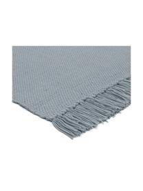 Tapis intérieur-extérieur tissé à la main Duo, Endroit et envers : bleu de glace, vert clair