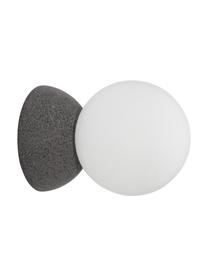 Wand- en plafondlamp Zero van beton, Lampenkap: opaalglas, Grijs, wit, Ø 10 x D 14 cm