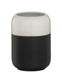 Vaso cepillo de dientes Sphere, Porcelana, Negro, blanco, Ø 7 x Al 10 cm