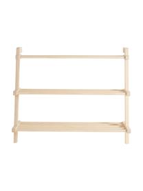 Schoenenkast Eddison met 3 planken van grenenhout, Grenenhout, FSC-gecertificeerd, Beige, B 80 cm x H 65 cm