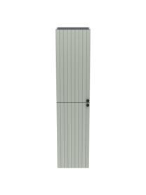 Badkamer hoge kast Emil met mat oppervlak, Handvatten: aluminium, gecoat, Saliegroen, B 40 x H 180 cm