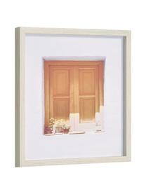 Ingelijste digitale print Leyla Window, Lijst: gecoat MDF, Bruintinten, wit, 40 x 40 cm