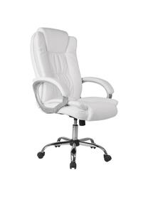 Silla de oficina Karen, Estructura: acero y PVC, Tapizado: piel sintética, Blanco, An 68 x Al 113 cm