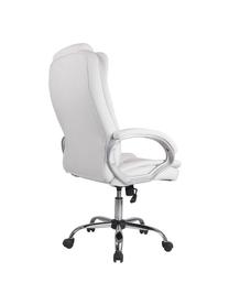 Silla de oficina Karen, Estructura: acero y PVC, Tapizado: piel sintética, Blanco, An 68 x Al 113 cm