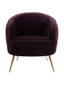 Fauteuil cocktail en velours lilas So Curvy, Velours lilas